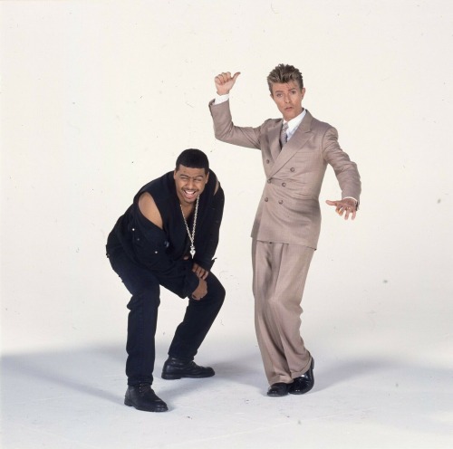 David Bowie and Al B. Sure, Black Tie White Noise video shoot, 1993 © Jeffrey Mayer | ebay