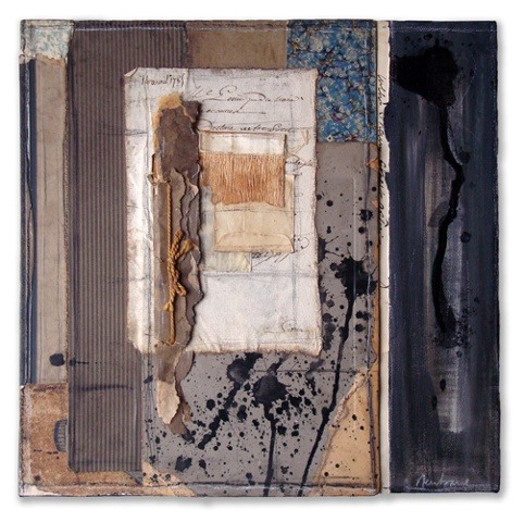 Crystal Neubauer  Tears For The Brokenhearted 2012 Collage, Ink, Graphite, Pastel 12&quot; x 12&