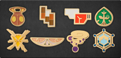  The Kalos Region Gym Badges Set  18,334