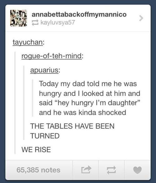 hecallsmepineappleprincess:  itsstuckyinmyhead:  Dads and Tumblr  I reblogged strictly for the very last one 