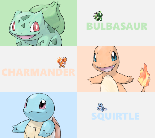 lucinasparallelfalchion:Pokemon Starters