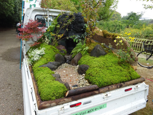 itscolossal:  The Japanese Mini Truck Garden Contest is a Whole New Genre in Landscaping