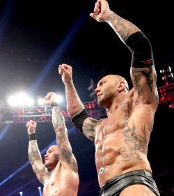 fishbulbsuplex:  Randy Orton and Batista