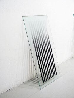 ryanlauderdale:   metaxis (back), spraypaint on glass, 2012  