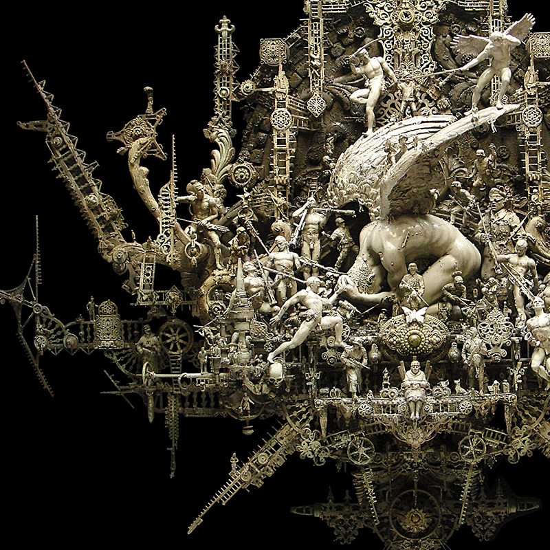 odditiesoflife:  Incredible Intricate Mixed Media Sculptures Kansas-based artist