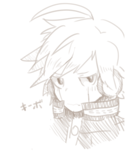 actual-shintaro:  I might accept a few ndrv3 sketch requests!! here’s a smol kiibo for @kuukiyomenai