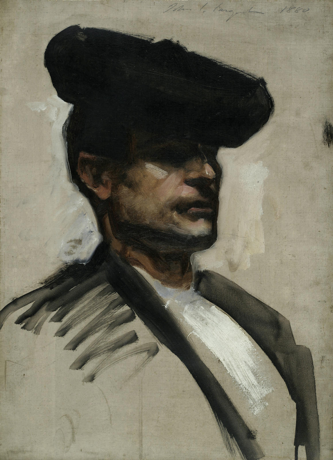 anne-sophie-tschiegg:Head of a Spanish Musician, 1880, John Singer Sargent