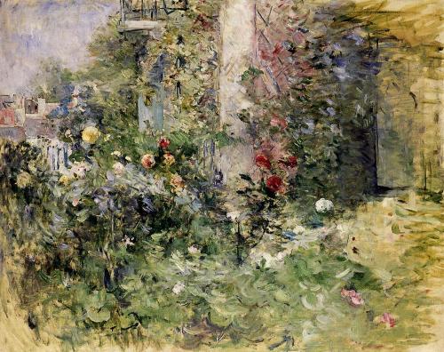 artist-morisot:The Garden at Bougival, 1884, Berthe MorisotMedium: oil,canvas