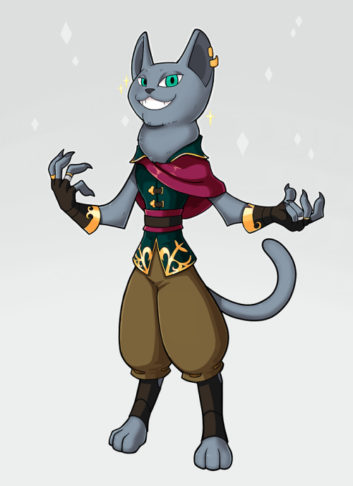 EIGHTH-SEA MOUNTAIN’S ROOK✧･ﾟCommission of my friend’s DnD character, Rook! He’s a Tabaxi Warlock wh