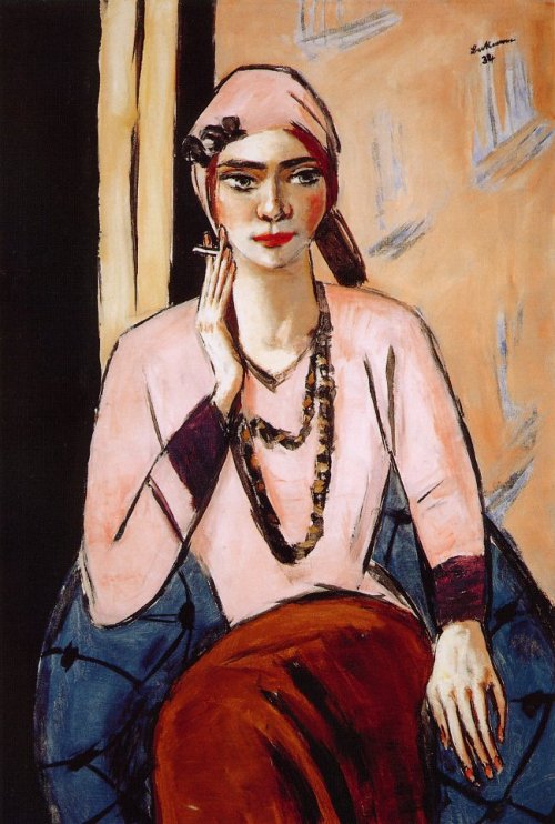 “Quappi in pink” by Max Beckmann, finished in 1934