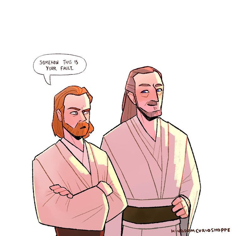 Star Wars fan art - Qui Gon Jinn & Obi Wan Kenobi - Wattpad