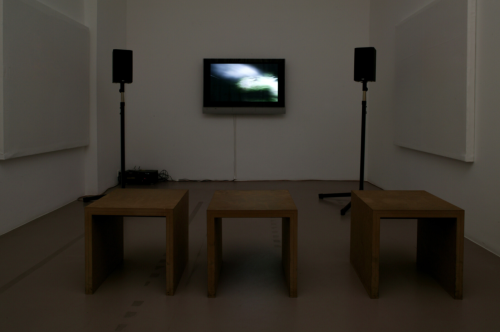 Janet Cardiff and George Bures MillerNight Canoeing, 2004plasma screen, loudspeakers17′ video and au