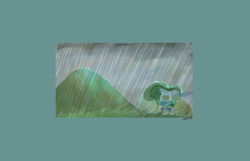 sketcheddy: it rained today :o