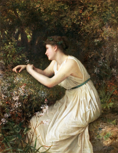 pre-raphaelisme:Natural Princess by Sophie Gengembre Anderson, 1881.