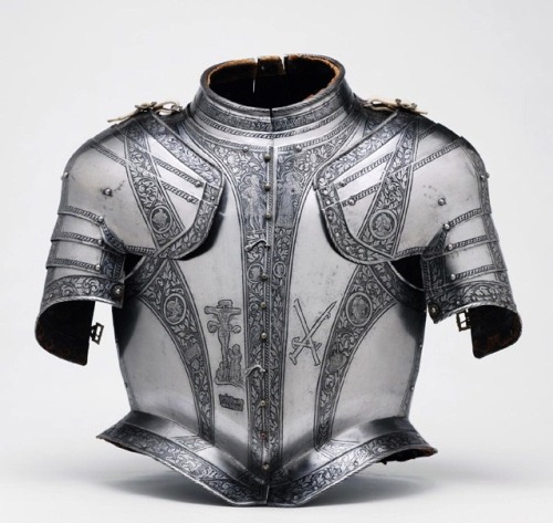 Waistcoat Corselet (torso defense) with Pauldrons (shoulder defenses), for use in combat on ship. Ge