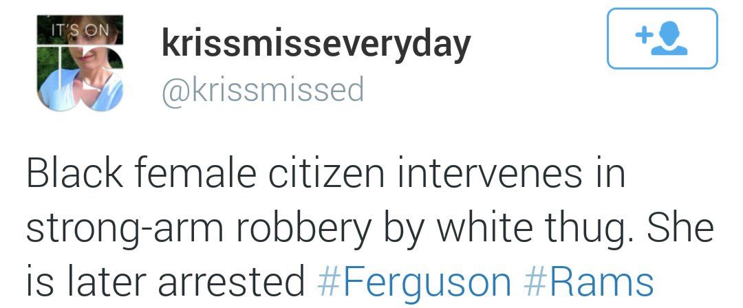 land-of-propaganda:  FERGUSON OCTOBER  Black female citizen intervenes in strong-arm