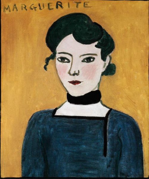womeninarthistory:Portrait de Marguerite, 1906, Henri Matisse 