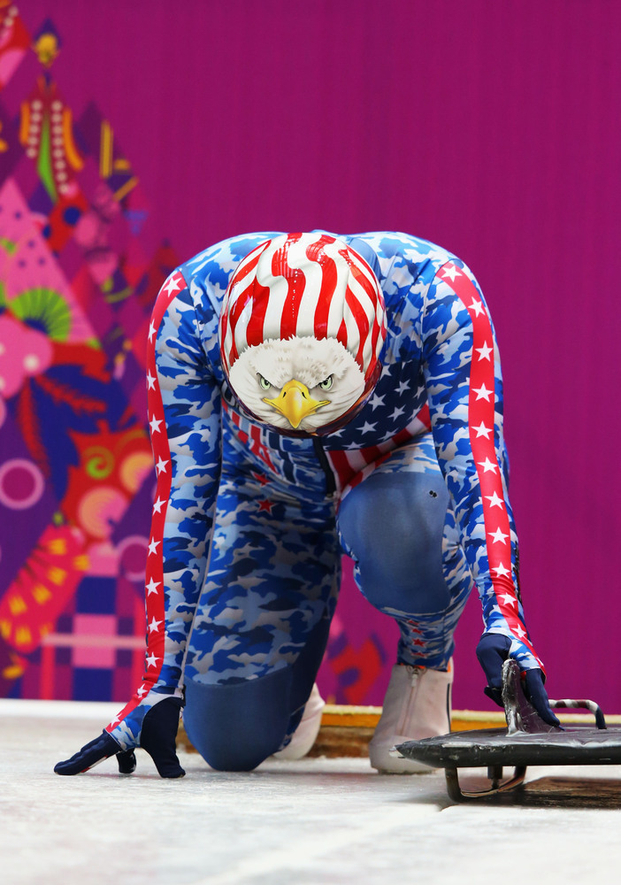 the-gas-station:  Sochi Olympics 2014: Skeleton Helmets Source  Helmet galore!