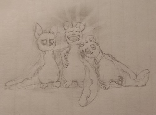 Three Little Guys Based Of The Armilliarias (Honey Fungi)