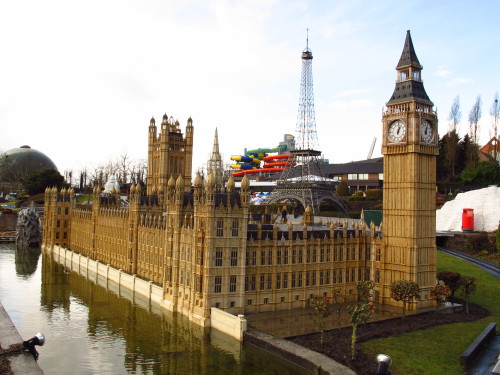 Mini Westminster and mini Eiffel Tower