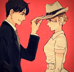 pureheartemotion:  Roy Mustang and Riza Hawkeye