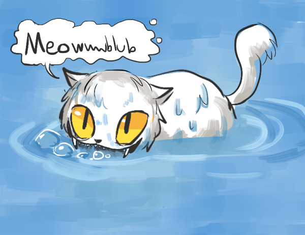 w1tchofdoom:  whitepool:  cat meows under plastic water [x]   Oh my god, he is adorable