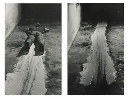 glasshouseistanbul:  Paul McCarthyFace PaintingFloor, White Line