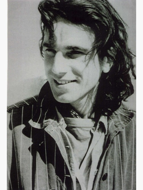 Young Daniel Day Lewis with long hair
