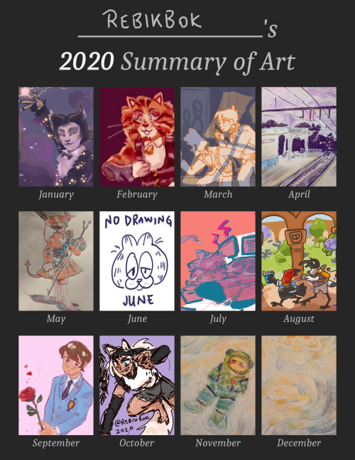Actually a miracle that I kept up with drawing this year! 