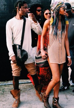 t-angy:  ASAP ROCKY + CHANEL IMAN COACHELLA