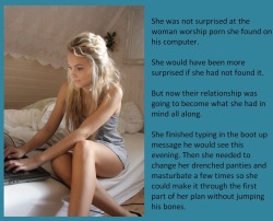 She Was Not Surprised At The Woman Worship Porn She Found On His Computer.she Would