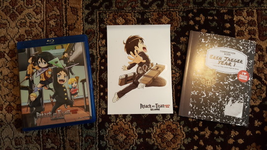 erensjaegerbombs:  So, because the booklet from the Junior High limited edition bluray is so small (The “Eren Jaeger Year 1″ Journal shown above), it’s a bit hard to take quality pictures (at least for now, until I can figure out a good way to keep