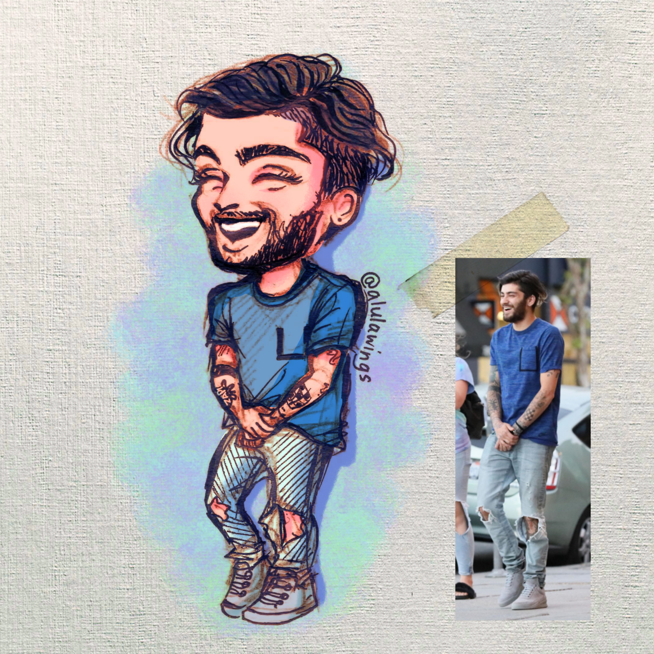 Doodling On the Wing | Street style study feat. @zayn. Look at that...