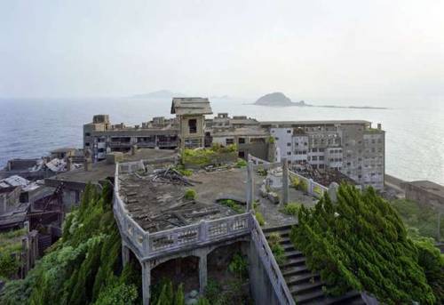 congenitaldisease:Hashima Island is an abandoned island which lies approximately 9 miles from Nagasaki, Japan. It was once a bustling mining community, with undersea coal mines. From 1930 to the end of the Second World War, prisoners of war were sent