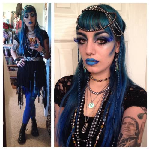 thegothicalice:Mermaid theme for work; surprisingly difficult to achieve short notice as someone who