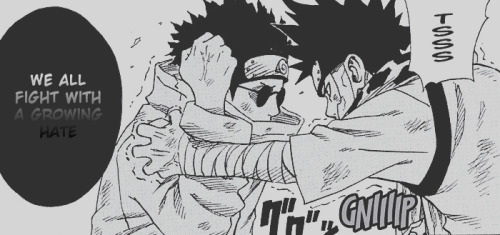 Hey, Shino’s kikaichu tear his skin open and Zaku’s arms actually burst and fly off. I k