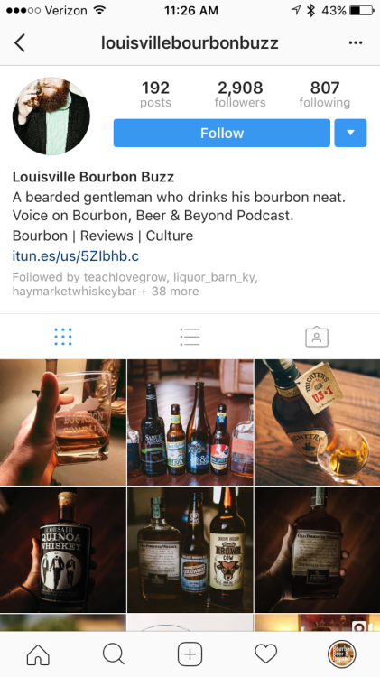Do you follow Louisville Bourbon Buzz on Instagram? If not, head on over and give my page a follow&a