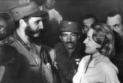 pasttensevancouver:  Fidel Castro vs Marie Moreau, Thursday 5 February 1959 The Vancouver Sun’s fashion editor, Marie Moreau, interviewing Fidel Castro, shortly after the triumph of the Cuban Revolution (55 years ago this week). Castro hinted that he