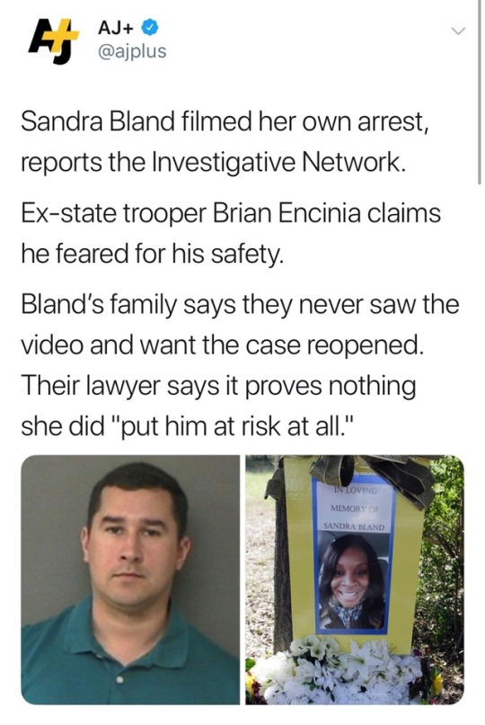 igotdreadsdoee:  savagebeastrecords:  thisiseverydayracism:  Sandra Bland recorded her own arrest. Watch her cellphone video from the 2015 traffic stopIt’s hard to believe Sandra Bland killed herself.   Wait… WHAT??? i am fucking done😡😡😡