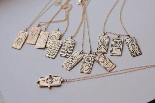 erinnightwalker: sosuperawesome: Tarot Card, Limited Edition Halloween and Oujia Planchette Jewelry,
