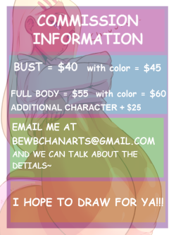 bewbchan:  re-posting commission prices~