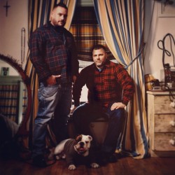 housebearsofatlanta:  spartacubs:  inkedfatboy:  philippex:  Jeffrey Costello and Robert Tagliapietra’s first story for Vogue, 2005. A family portrait.  Great pic!!!  What an incredibly talented and handsome couple.  totally cool that they buttfuck