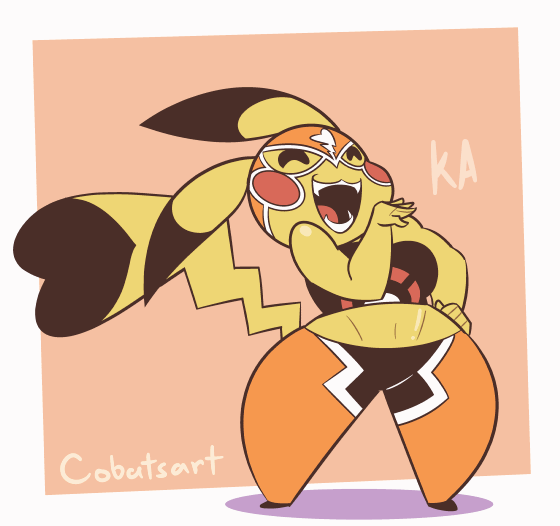 I felt a sudden, deeply intense need for some ULTRA Smug Pikachu Libre laughing.Chica&rsquo;s gr
