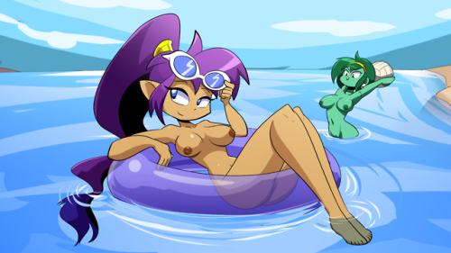 zedrin-butts:  ohay looks like it’s actually a nudist beach A few Shantae wallpapers I made recently. You can get access to the full res version on my Patreon! SFW version  ;9