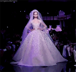 xangeoudemonx:Brides at Elie Saab Couture shows.