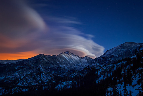 antarctics:  Lenticular Clouds Over Longs Peak by Erik Page Photography on Flickr.