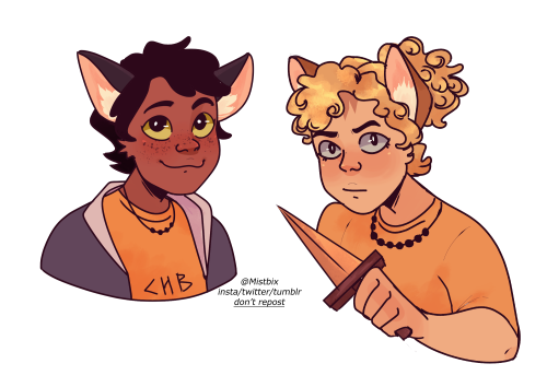 percy and annabeth as cat people