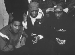 vivalatupac:  1994 with Duane Martin and Marlon Wayans on the set of Above the Rim 