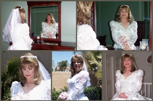 This montage is of breathtaking bridal crossdresser Kristine.