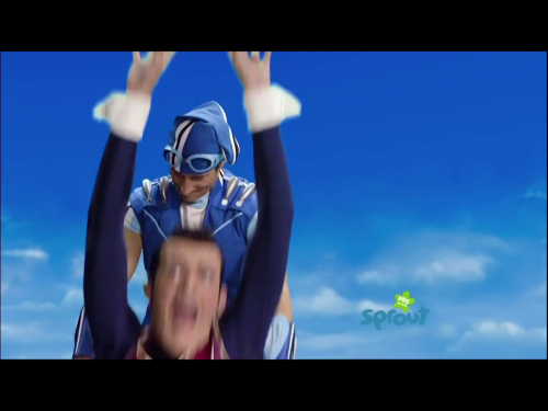 Here is a photoset of Sportacus casually grabbing Robbie by the tiddies and forcing him into astral 
